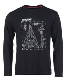 LONG SLEEVE SHIRT - TOP GUN - MIL-TEC - BLACK