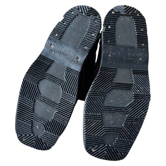 LEATHER MILITARY BOOTS - MOUNTAIN HUNTERS - MILITARY SURPLUS ROMANIAN ARMY- DARK RED - LIKE NEW