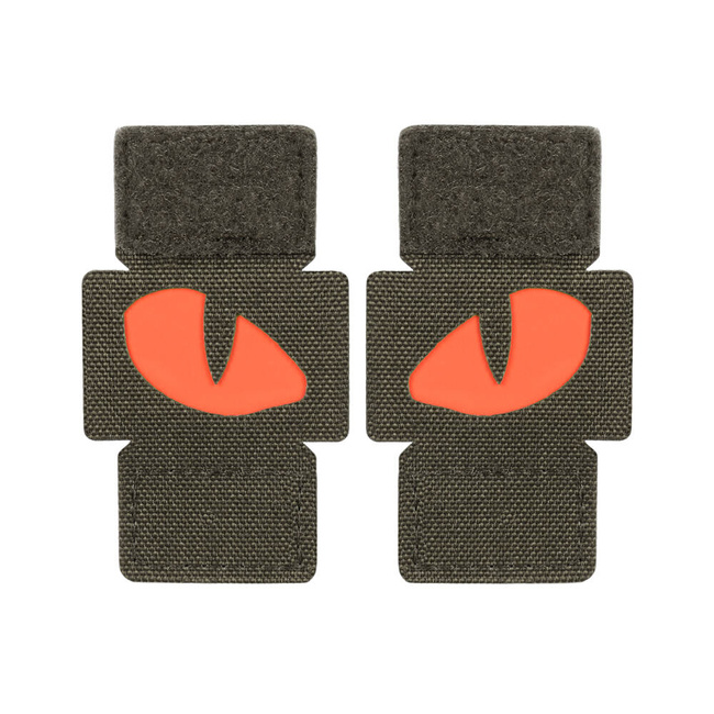 TIGER EYES LASER CUT PATCH (couple) - RANGER GREEN/RED - M-TAC