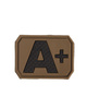 3D BLOOD TYPE PATCH - Mil-Tec - DARK COYOTE - A POS