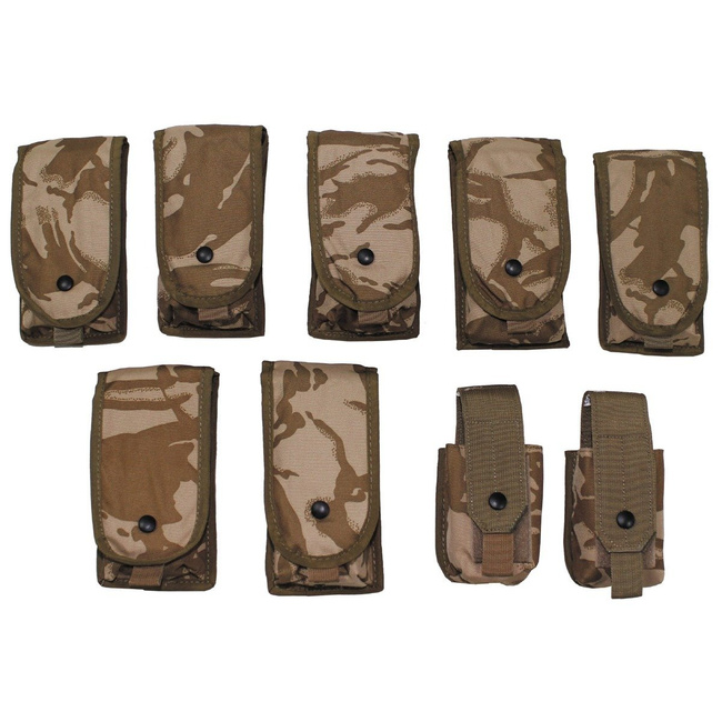 GB Ammo Pouch Set, 9 pieces, DPM desert, like new