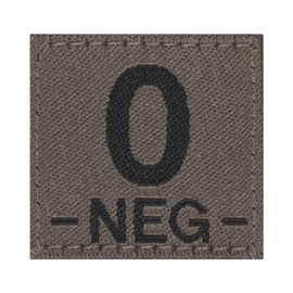 BLOOD GROUP PATCH - 0 NEG - DESERT - CLAWGEAR