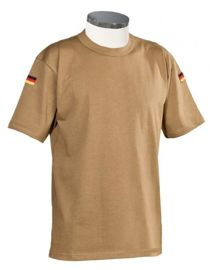 GENUINE GERMAN ARMY KHAKI SHORT SLEEVE TROPICAL UNDERSHIRT VELCRO STRIPS
