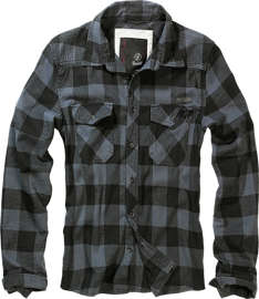 CHECK LONG SLEEVE SHIRT - BLACK/GREY- BRANDIT