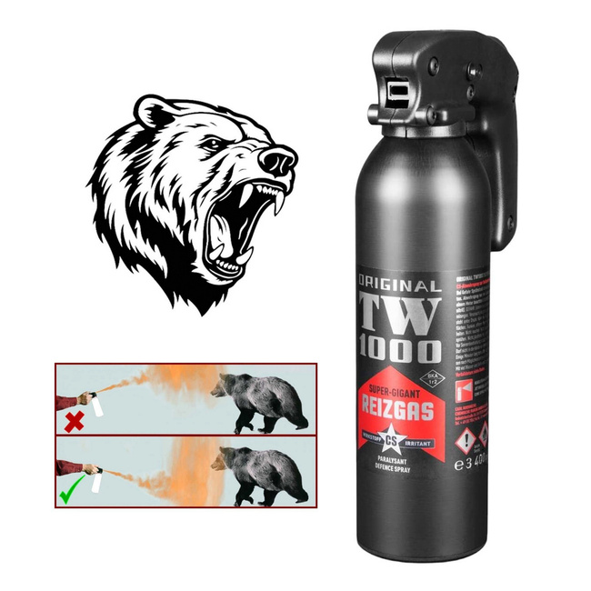 TW1000 Super-Gigant CS irritant tear gas spray for bears - 400 ml