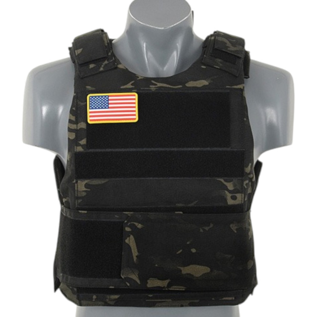 Standard Tactical Vest with Soft Dummy Ballistic Inserts - Delta Soft Body Armor - MB Camo - 8FIELDS