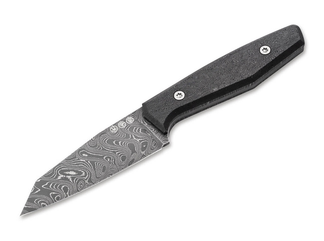 FIXED BLADE KNIFE - DAILY AK1 DAMASC - SILVER