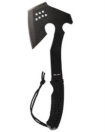 Black paracord axe with pouch