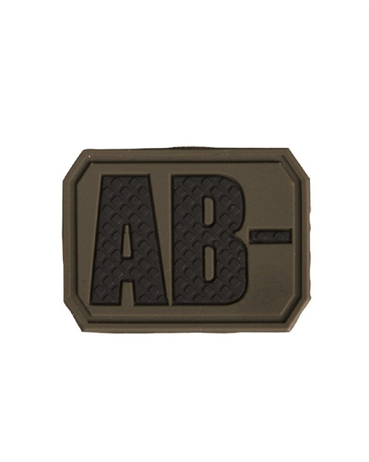 3D BLOOD TYPE PATCH - Mil-Tec® - OD GREEN - AB NEG