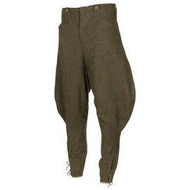BELGIAN WOOL BREECHES, OD GREEN - LIKE NEW