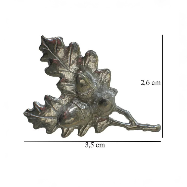 Hunting Hat Pin - Oak Acorn - Silver