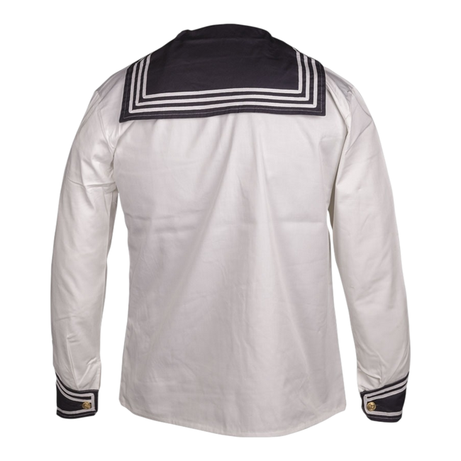 Original sailor shirt - German army surplus - White/Navy blue