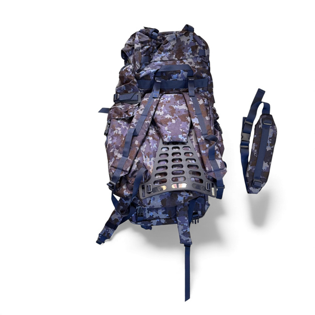 LARGE MILITARY COMBAT BACKPACK WITH POCKET, DETACHABLE OUTER POUCH - 90L - ROMANIAN ARMY MILITARY SURPLUS - COMBAT FA CAMO - NEW