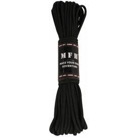 Rope, leash, black, nylon, 15.24 m