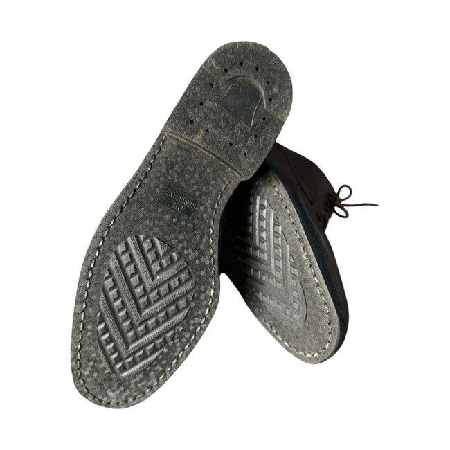 Leather shoes RSR Period - Military surplus from the Romanian army - Brown - In good condition