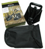GERMAN ARMY BLACK DOUBLE FOLDING SHOVEL WITH COVER