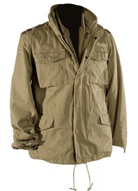 FIELD JACKET US M65 ´VINTAGE´ (2 IN1) STONE-WASHED SAND COLOUR