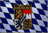 FLAG 30 x 46 cm with wooden stick BAVARIA HERALDRY