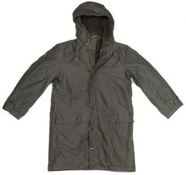 LONG PARKA WITH LINER - OD - GERMAN ARMY MILITARY SURPLUS - USED