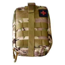 COMPLETE FIRST AID, SURVIVAL AND MEDICAL EMERGENCY KIT - WITH POUCH AND ACCESSORIES - 13 PIECES - LECTER TACTICAL