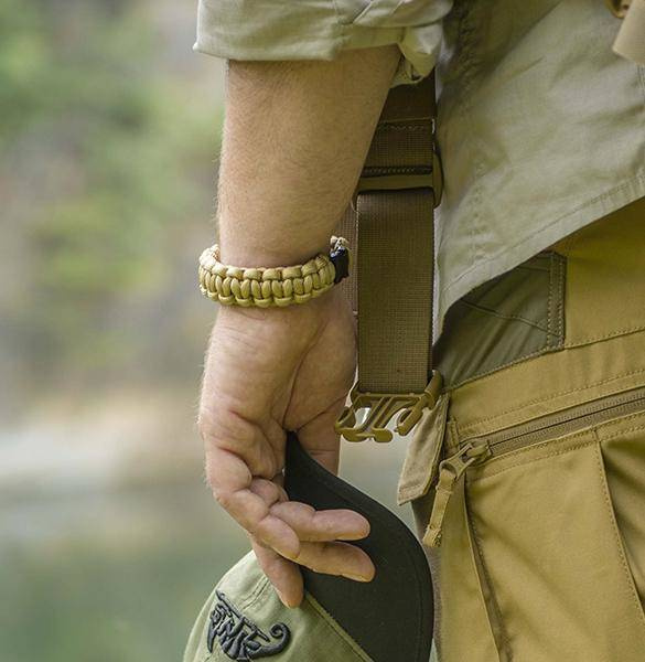 SURVIVAL BRACELET - NYLON PARACORD 550 - Helikon-Tex® - BLACK