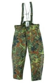 GERMAN WET WEATHER PANTS - GORETEX - 5 COLOURS FLECKTARN CAMO - USED