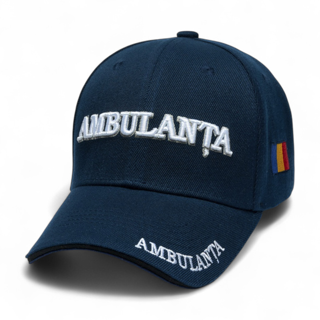 CAP - AMBULANCE - PREMIUM QUALITY - 3D EMBROIDERY - NAVY BLUE - ONE SIZE
