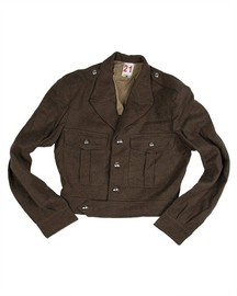 FRENCH IKE JACKET - OD - MILITARY SURPLUS - USED