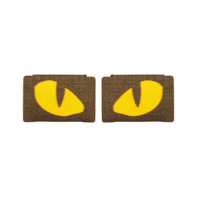TIGER EYES LASER CUT PATCH (couple) - COYOTE/YELLOW - M-TAC