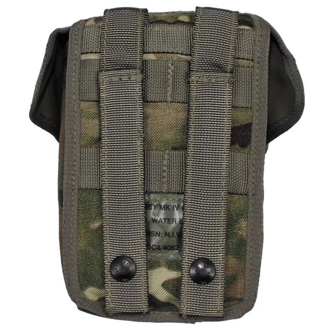 BRITISH WATER BOTTLE POUCH - FOR OSPREY MK IV ARMOUR - MTP CAMOUFLAGE - 10 x 18 x 12 cm - MILITARY SURPLUS - USED