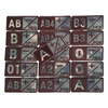 BLOOD GROUP B3+ badge embroidered on land forces support with brown thread - hook and loop application - 7 x 3,5 cm