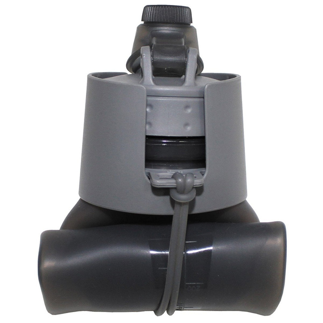 Bottle, foldable, grey, silicone, 0,5 l, BPA free