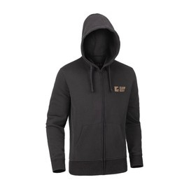 HOODIE WITH ZIPPER AND CG LOGO - BLACK - CLAWGEAR