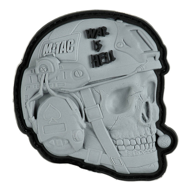 PATCH WAR IS HELL 3D PVC - GREY - M-TAC