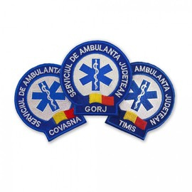 EMBLEMA AMBULANTA SAJ MANECA, CU APLICARE TERMICA - VRANCEA