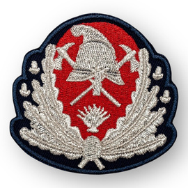 Emblemă coifură Generali Pompieri ISU, IGSU cu aplicare prin coasere