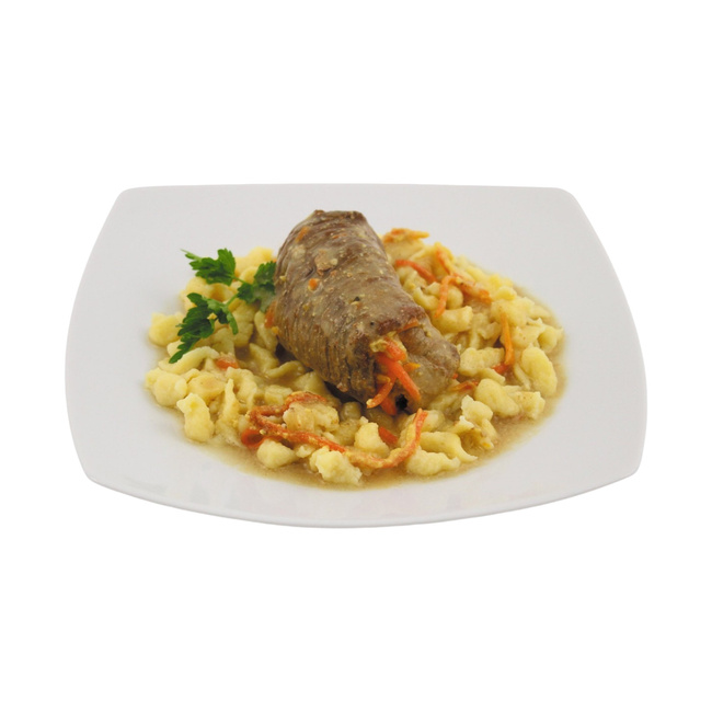 CANNED BEEF ROULADE WITH NOODLES - 400 G - SHELF LIFE 10 YEARS - MFH