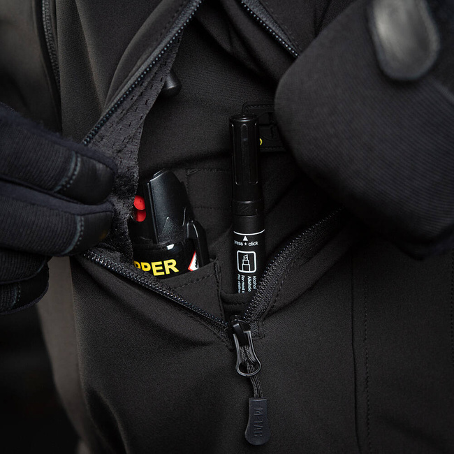 POLICE SOFTSHELL JACKET, BLACK - M-TAC