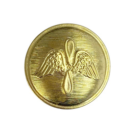 Gold metal button - 2.2 cm - Romanian Army military surplus - Like new