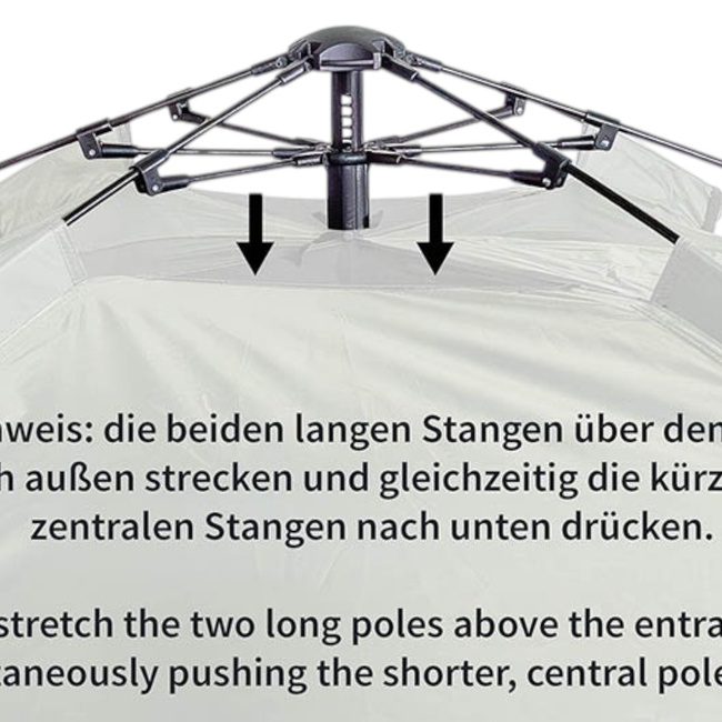 Tent - Quick Up Monodom - 3 Persons - Flecktarn Camouflage - MFH