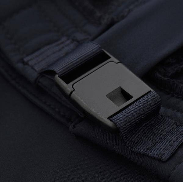 POLICE SOFTSHELL JACKET, DARK NAVY BLUE - M-TAC - WITH VELCRO PANELS AND EPAULETS