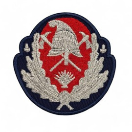 Emblema coifura Pompieri IGSU - Ofiteri Inferiori - aplicare prin coasere
