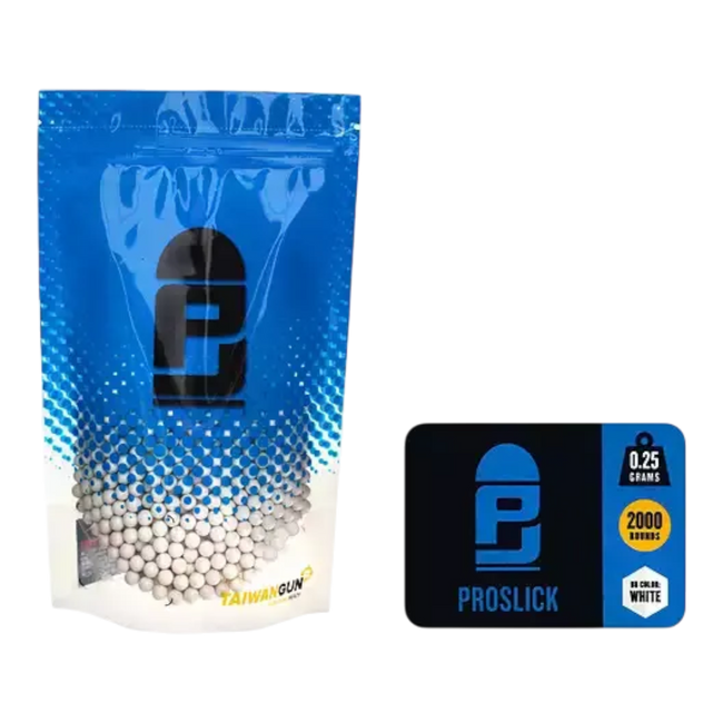 PROSLICK 0.25g Airsoft BBs - Bag of 2000 - P&J