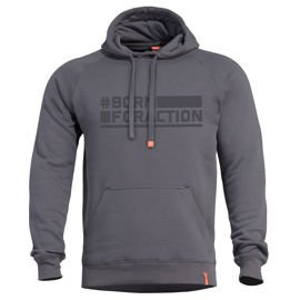 SWEATER WITH HOOD - "PHAETON - BORN FOR ACTION" - PENTAGON® - CINDER GREY
