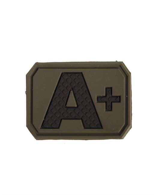 3D BLOOD TYPE PATCH - Mil-Tec - OD GREEN - A POS