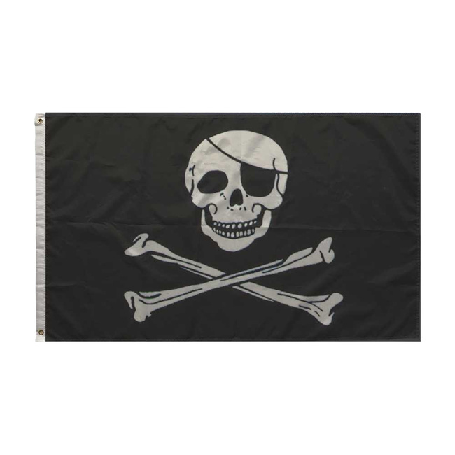 FLAG 30 x 46 cm with wooden stick PIRATE
