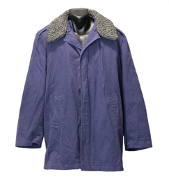 WINTER COAT - NAVY BLUE - ROMANIAN ARMY MILITARY SURPLUS - USED