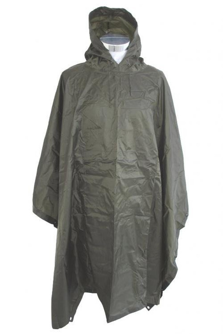 US ARMY STYLE O.D. RIP-STOP WET WEATHER PONCHO