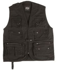Black MOLESKIN HUNTING AND FISHING VEST