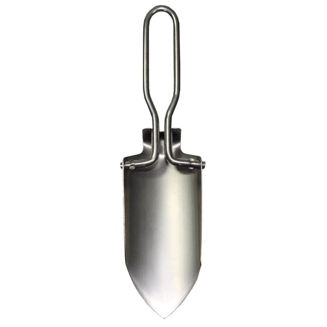 Mini Shovel / hoe, foldable, steel, silver, including bag